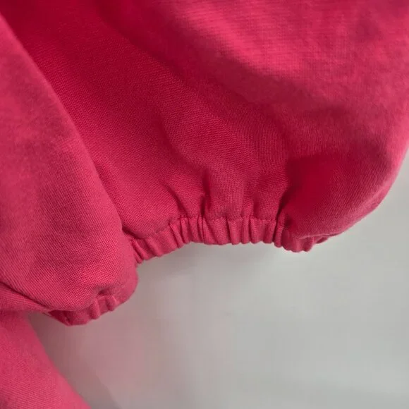 Anne Klein Hot Pink Off Shoulder Puff Sleeved Top Medium - Picture 5 of 14